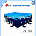 China latest PVC fabric material rectangular above ground swimming pool